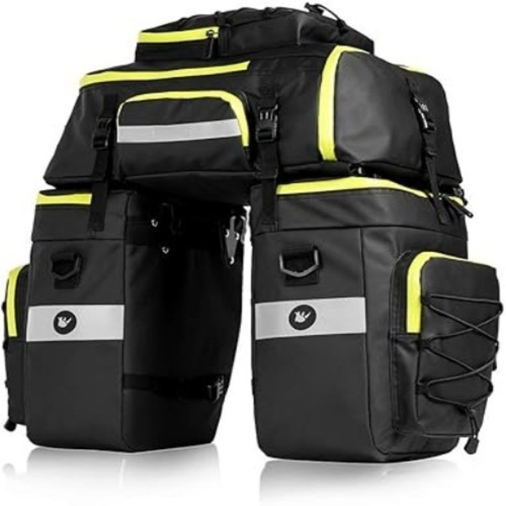 Rhinowalk Bicycle Pannier Rack Bag 3-in-1 Saddle, Laptop & Shoulder Bag Waterpro - Picture 11 of 14